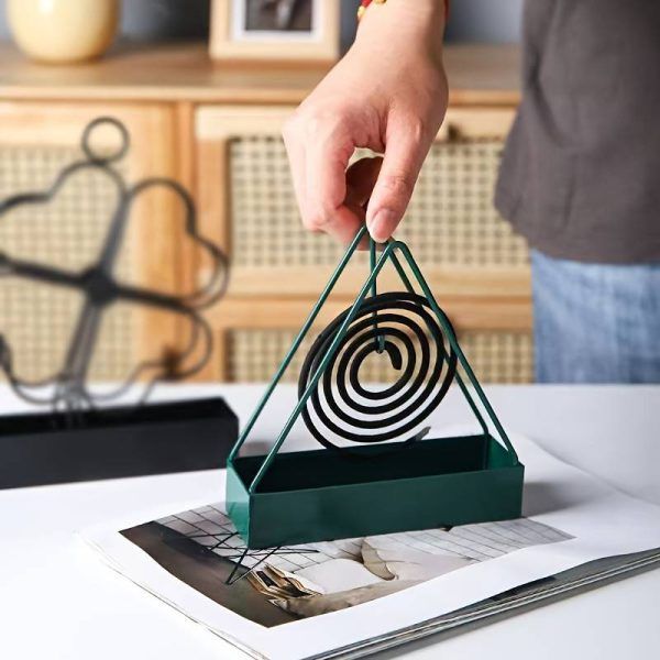 Simple Triangle-shaped Iron Mosquito Coil Holder Creative Hanging Or Standing Incense Burner View Gallery - Pakistan
