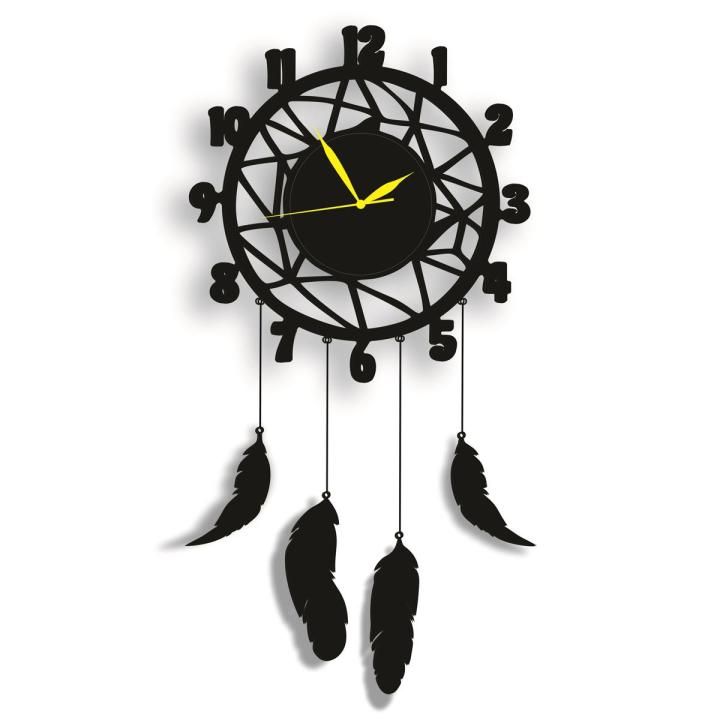 Wall Hanging Wall Clock, Wooden Feather Wall Hanging Home Decoration Dream Catcher View Gallery - Pakistan