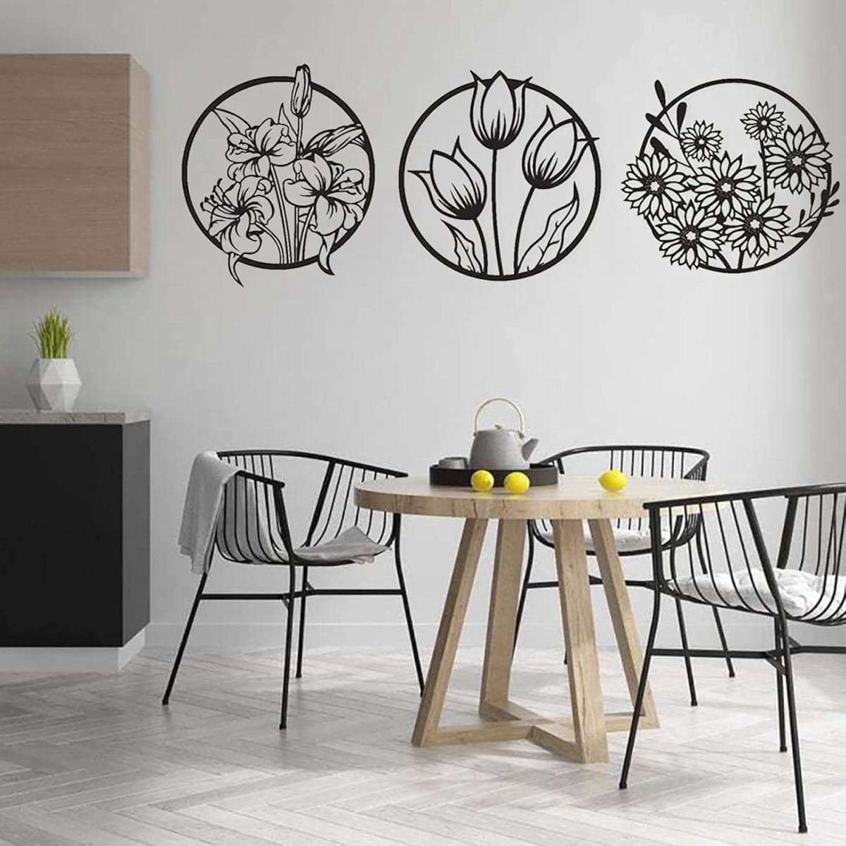 (3 pcs set )3D floral abstract Wooden Wall Art &amp; Home Decoration /  Item Home Décor Home Room &amp; Wall Decor Wall Art View Gallery - Pakistan