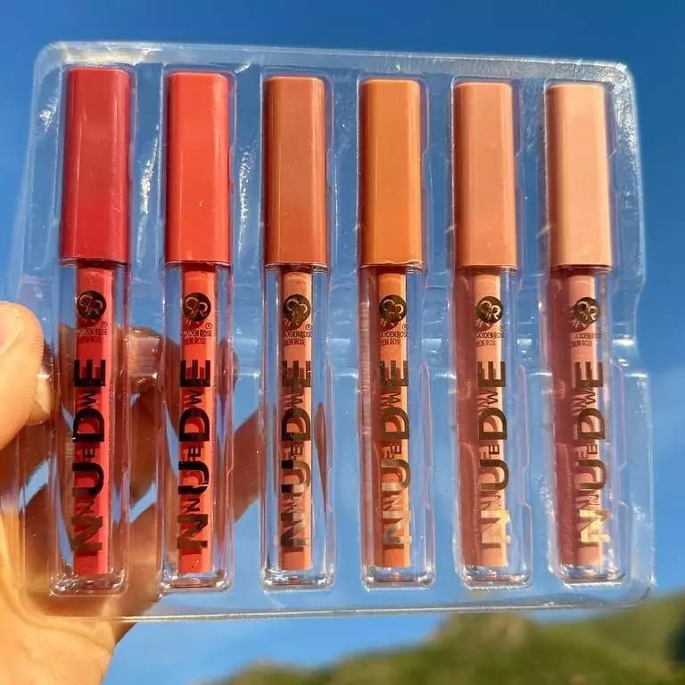 Pack of 6 Nude Look High Pigment Matte Lipgloss Long Lasting Soft &amp; Smooth Lipgloss (Random Color) View Gallery - Pakistan