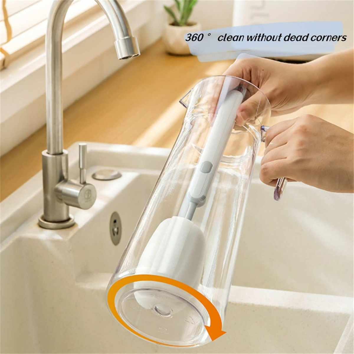 Long Handle Cup Cleaner Brush - Sponge Bottle Cleaner Brush for Cups, Water Bottles ( Random Color) View Gallery - Pakistan