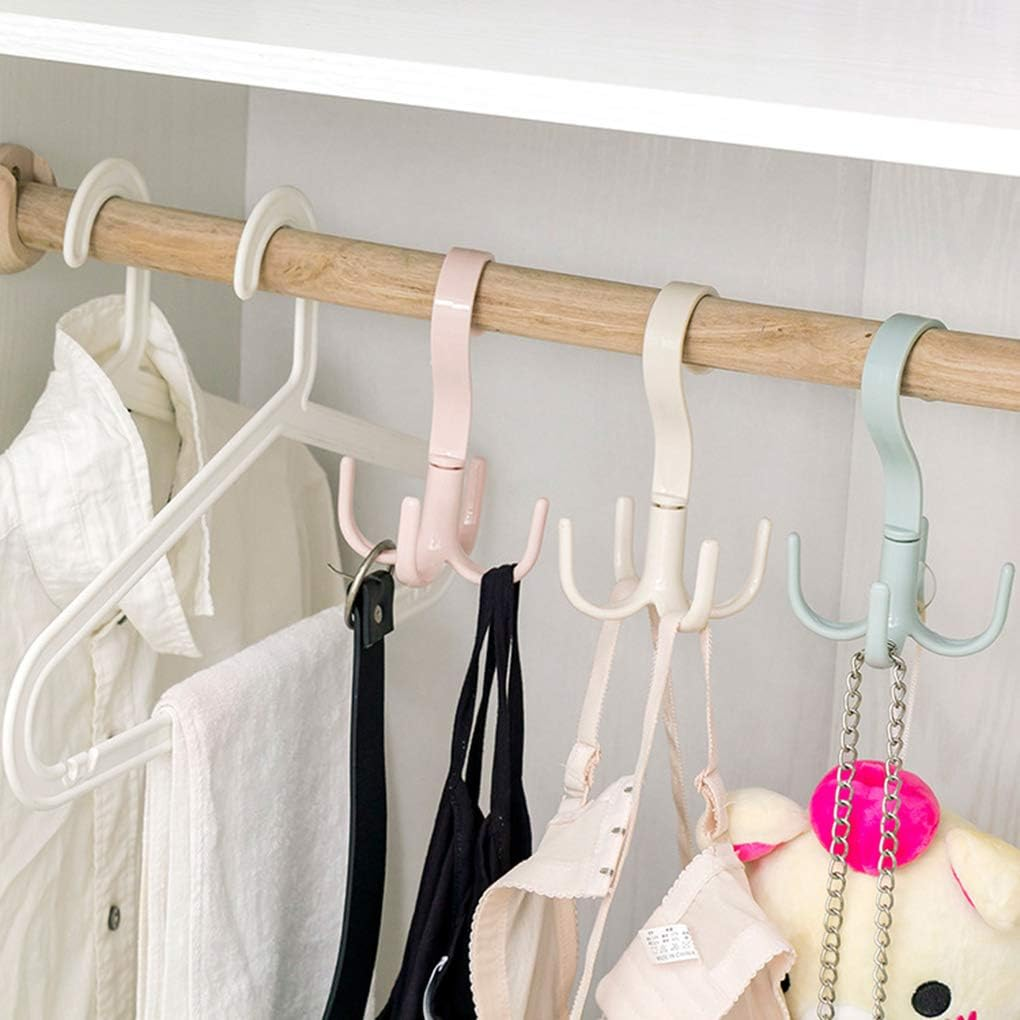 (1 piece) Multi-Purpose Hook Four-Claw Rotatable Coat Hooks Hanging Powerful Storage Rack House Kitchen Pot Pan Hanger Scarf Hanger (random color) View Gallery - Pakistan