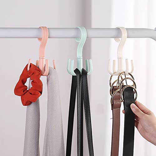 (1 piece) Multi-Purpose Hook Four-Claw Rotatable Coat Hooks Hanging Powerful Storage Rack House Kitchen Pot Pan Hanger Scarf Hanger (random color) View Gallery - Pakistan