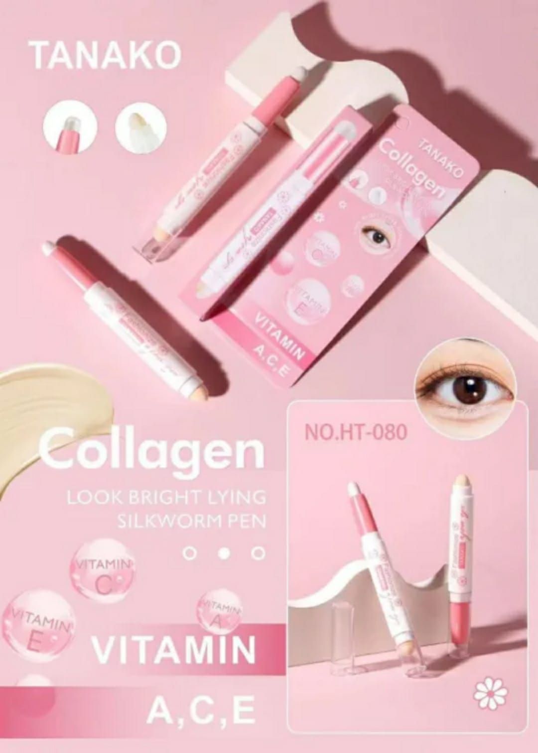 Tanako Collagen Bright Vitamin-E Highlighter Silkworm Pen View Gallery - Pakistan