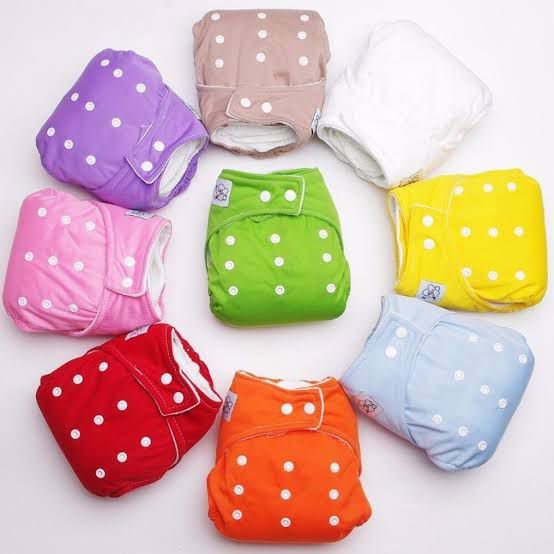 Baby Washable Flexible Diapers Adjustable Pamper Reusable Diaper | Baby Washable Training Diaper ( Random Color ) View Gallery - Pakistan