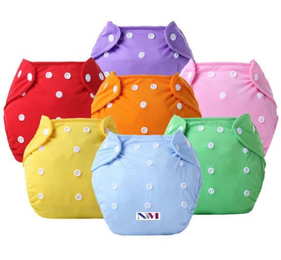 Baby Washable Flexible Diapers Adjustable Pamper Reusable Diaper | Baby Washable Training Diaper ( Random Color ) View Gallery - Pakistan