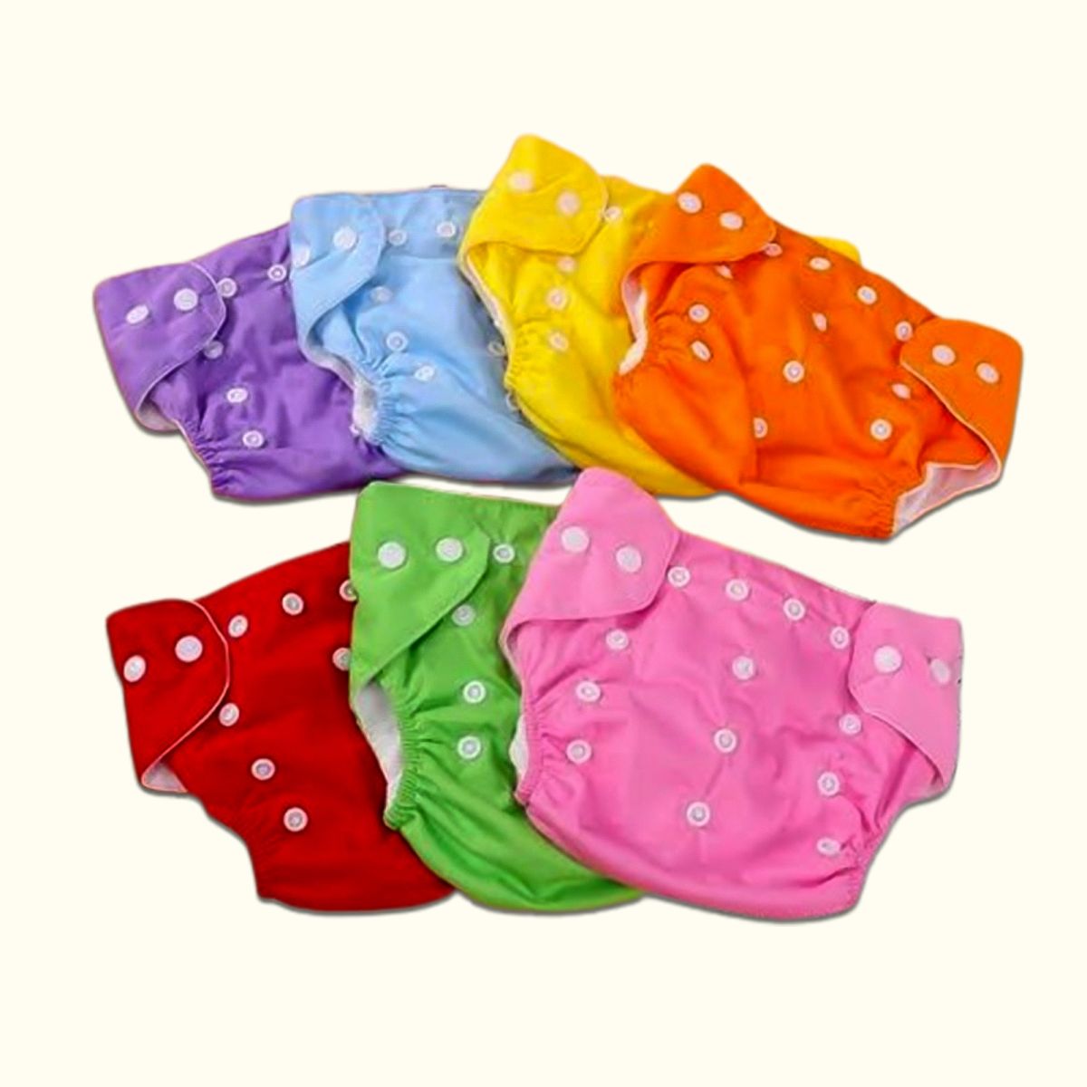 Baby Washable Flexible Diapers Adjustable Pamper Reusable Diaper | Baby Washable Training Diaper ( Random Color ) View Gallery - Pakistan