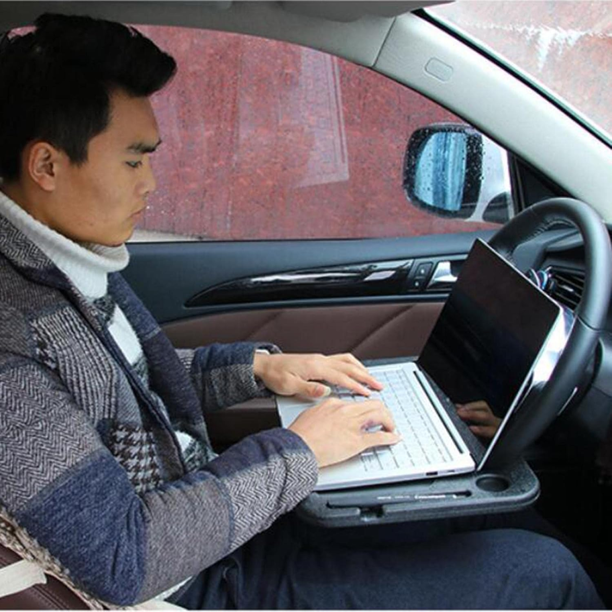 Portable Car Steering Wheel Tray -Multi functional Wheel Desk for Laptop Notebook and Food Steering Wheel Tray View Gallery - Pakistan