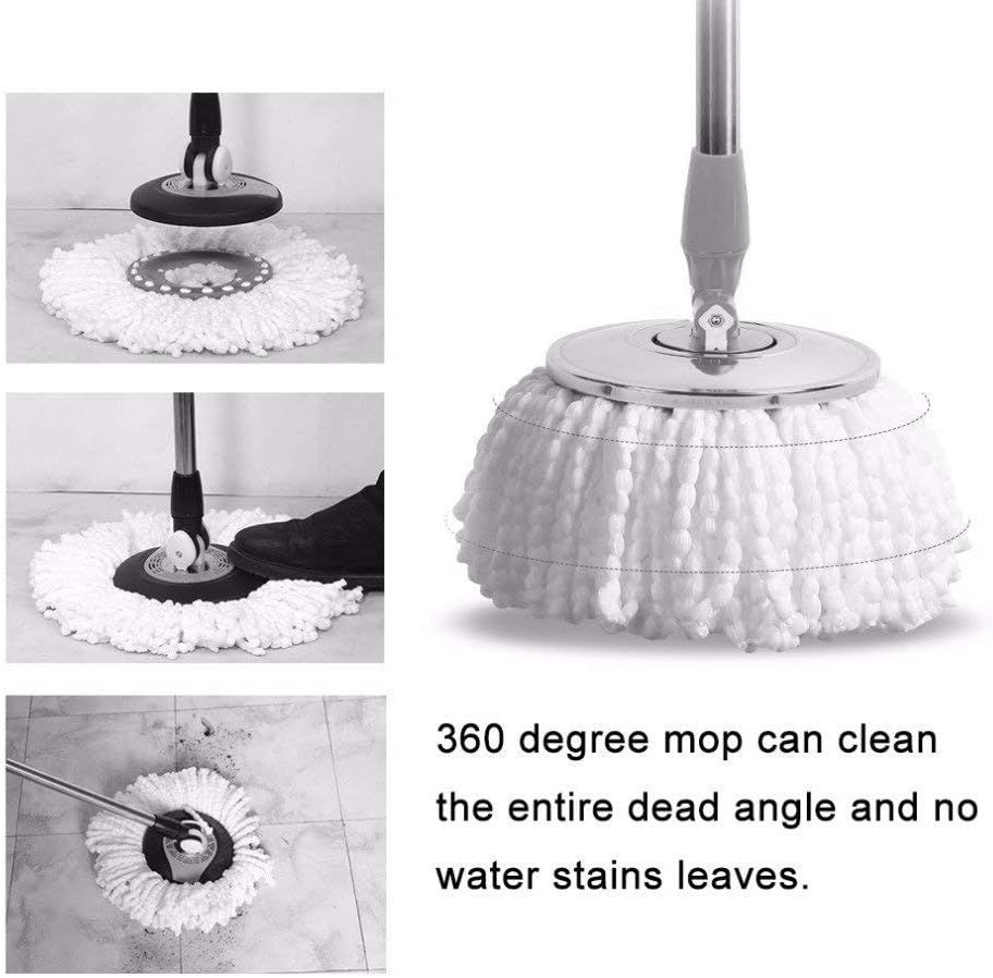 (PACK OF 3)Spin Mop Refill - Extra Head, Additional Microfiber Mop Round Shape Mop Heads View Gallery - Pakistan