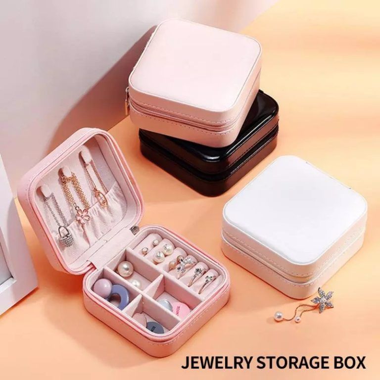 Travel Leather Pocket Jewellery Organizer Box (Mix/Random color) View Gallery - Pakistan