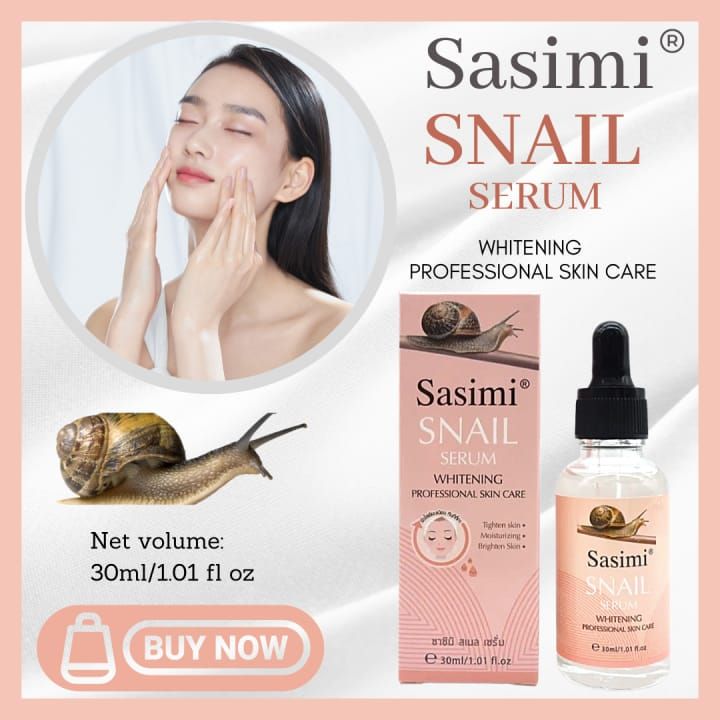 Sasimi Snail Serum High Quality Anti Aging Moisturizing &amp;amp; Whitening Serum For Pores &amp;amp; Acne 30Ml