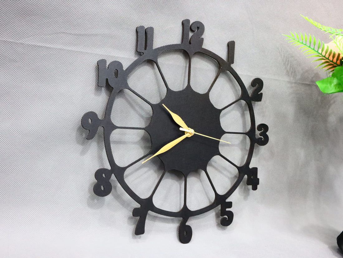 Retro Design 3D Wooden wall clock for Living Room Retro Decor Wall Clock View Gallery - Pakistan
