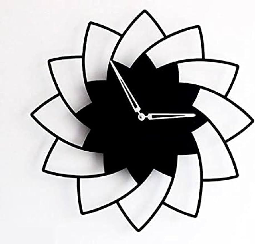 3D WOODEN FLORAL WALL CLOCK Modern Home Decorations for Living Room,Bedroom View Gallery - Pakistan