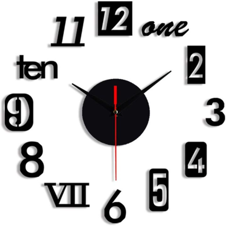 DIY Wall Clock - 3D Wooden wall clock Decor,Wall Sticker Clock Home Decor View Gallery - Pakistan