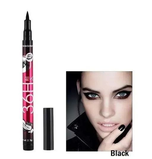 (Pack of 06) YANQINA 36H Precision Liquid Waterproof Eyeliner Pencil | Eye Liner (Black) View Gallery - Pakistan