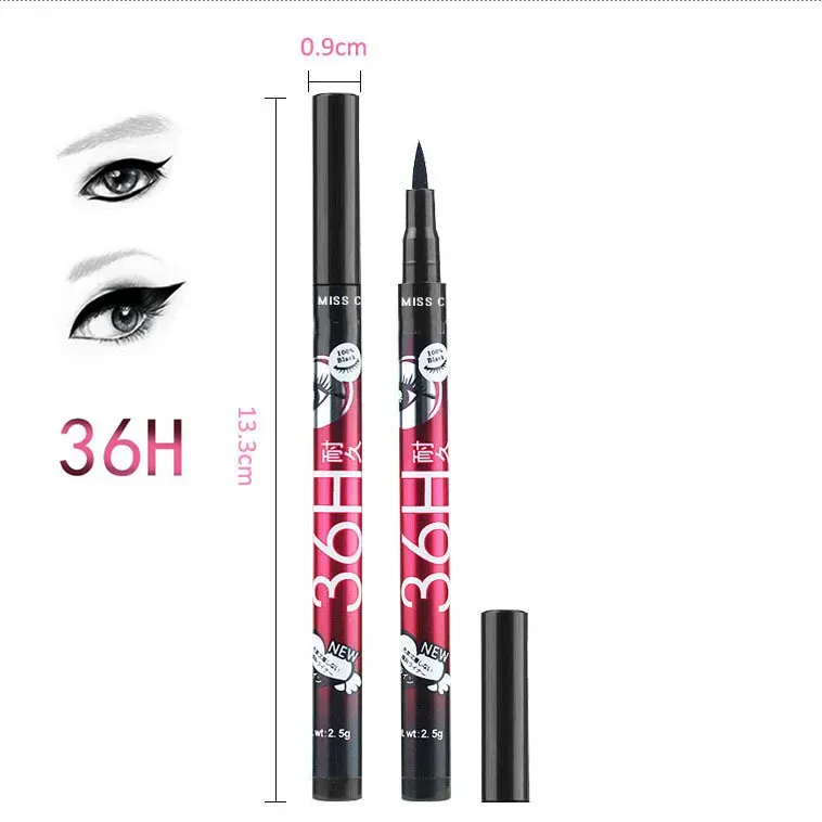 (Pack of 06) YANQINA 36H Precision Liquid Waterproof Eyeliner Pencil | Eye Liner (Black) View Gallery - Pakistan