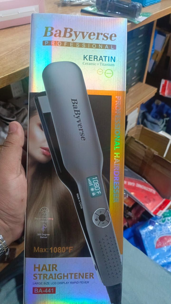 Babyverse Professional BaByverse Professional Keratin Hair Straightener (Random Color) View Gallery - Pakistan