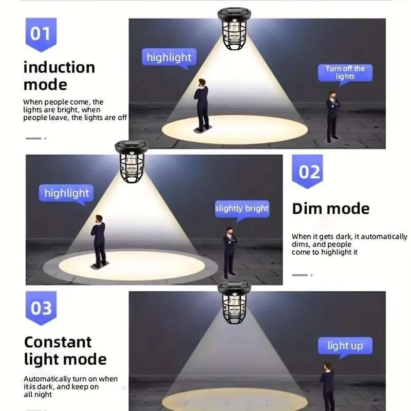 Solar Wall Lights Outdoor,Solar Camping Lights with 3 Lighting Modes &amp; Motion Sensor, Waterproof LED Solar Camping Lantern Lamp View Gallery - Pakistan