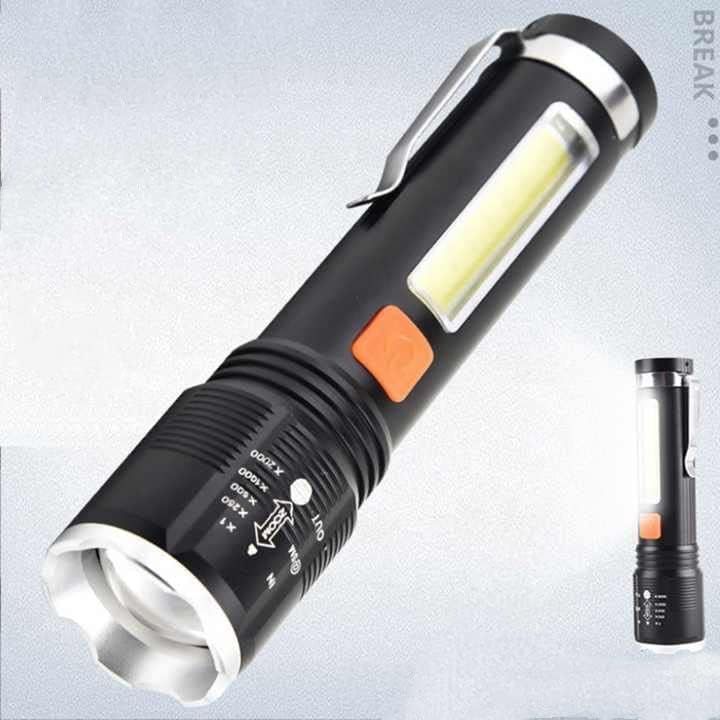 P50 super light rechargeable flashlight - Super bright Led Light - zoomable Rechargeable torch 3 mode View Gallery - Pakistan