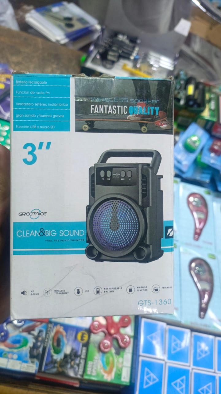 GTS-1360 Wireless Speaker Bluetooth Rechargeable Speaker Portable Wireless Mini 3 Inch Mini Bt Speaker View Gallery - Pakistan