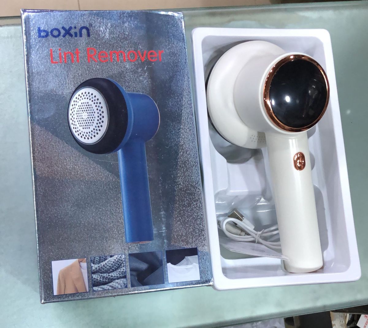 Boxin Portable Lint Remover Rechargeable With Led Display USB Portable Clothes Shaver for Fluff Pilling Fabric View Gallery - Pakistan