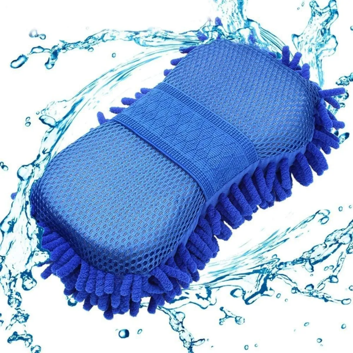 Microfiber Sponge Pad with Grip Handle Multipurpose Microfibre Wash &amp;amp; Dry Cleaning Sponge, 1 Piece - Random Color