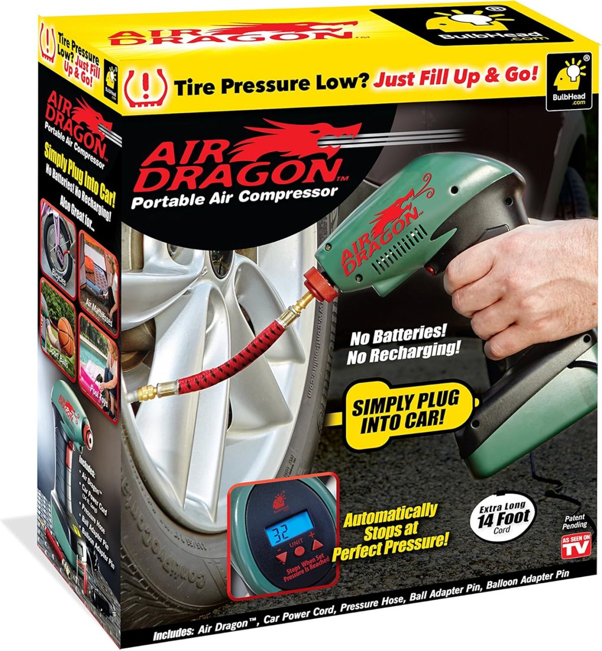 Air Dragon Portable Air Compressor Build in Light Great For Sport Ball, Pool Toys, Air Mattresses View Gallery - Pakistan
