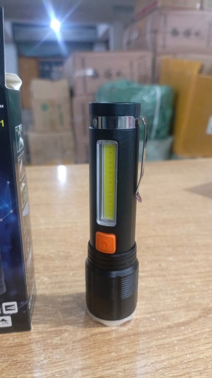 P50 super light rechargeable flashlight - Super bright Led Light - zoomable Rechargeable torch 3 mode View Gallery - Pakistan