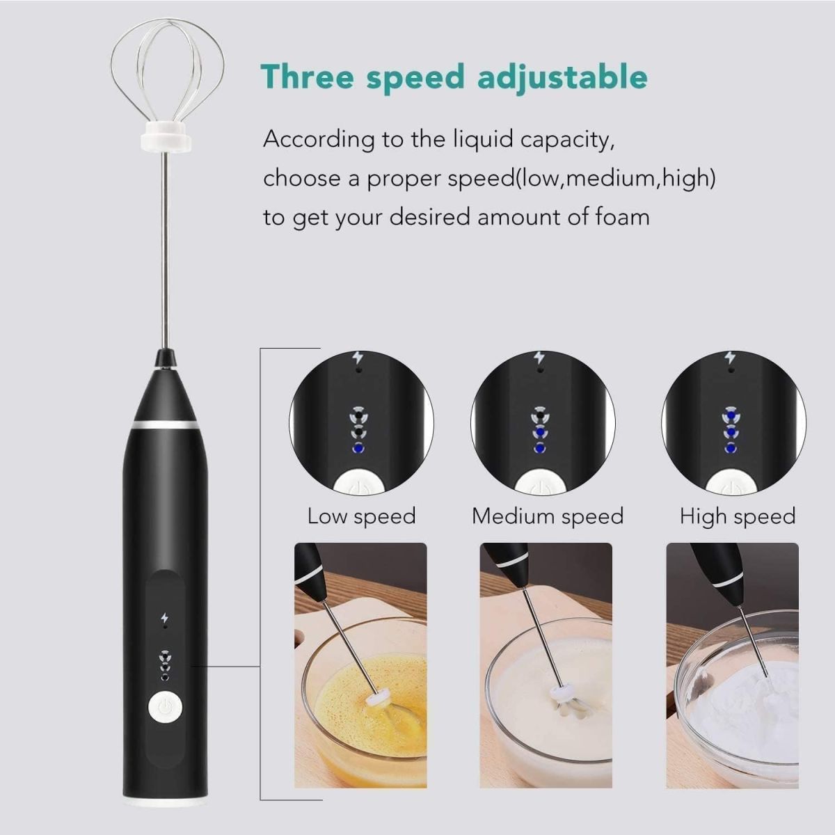 Rechargeable Electric Coffee Mixer Egg Beater Quick Frothing Action View Gallery - Pakistan