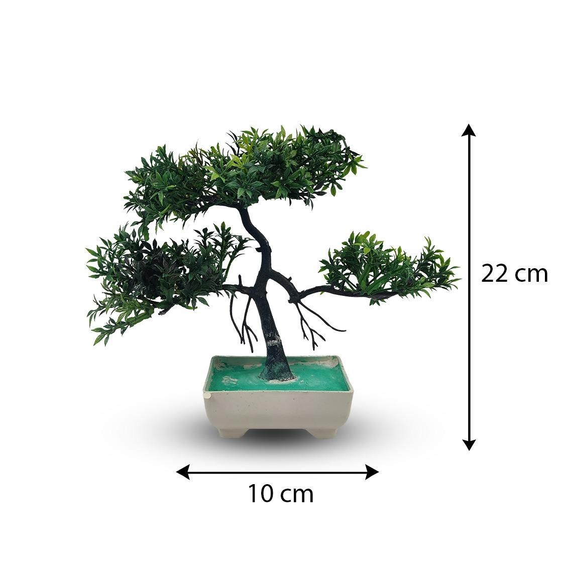 Green Artificial Bonsai Tree ( 1 Piece )–   Bonsai Tree Room Decor for Home, Office &amp; Bedroom | Best Artificial plaster Pot View Gallery - Pakistan