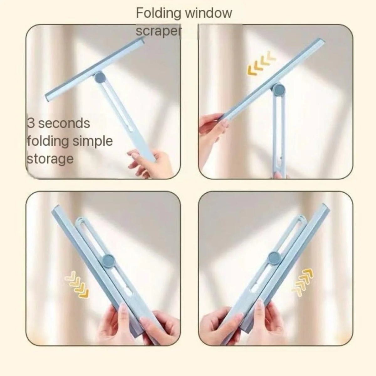 360° Rotating Foldable Squeegee – Silicone Window &amp; Surface Cleaner Tool View Gallery - Pakistan