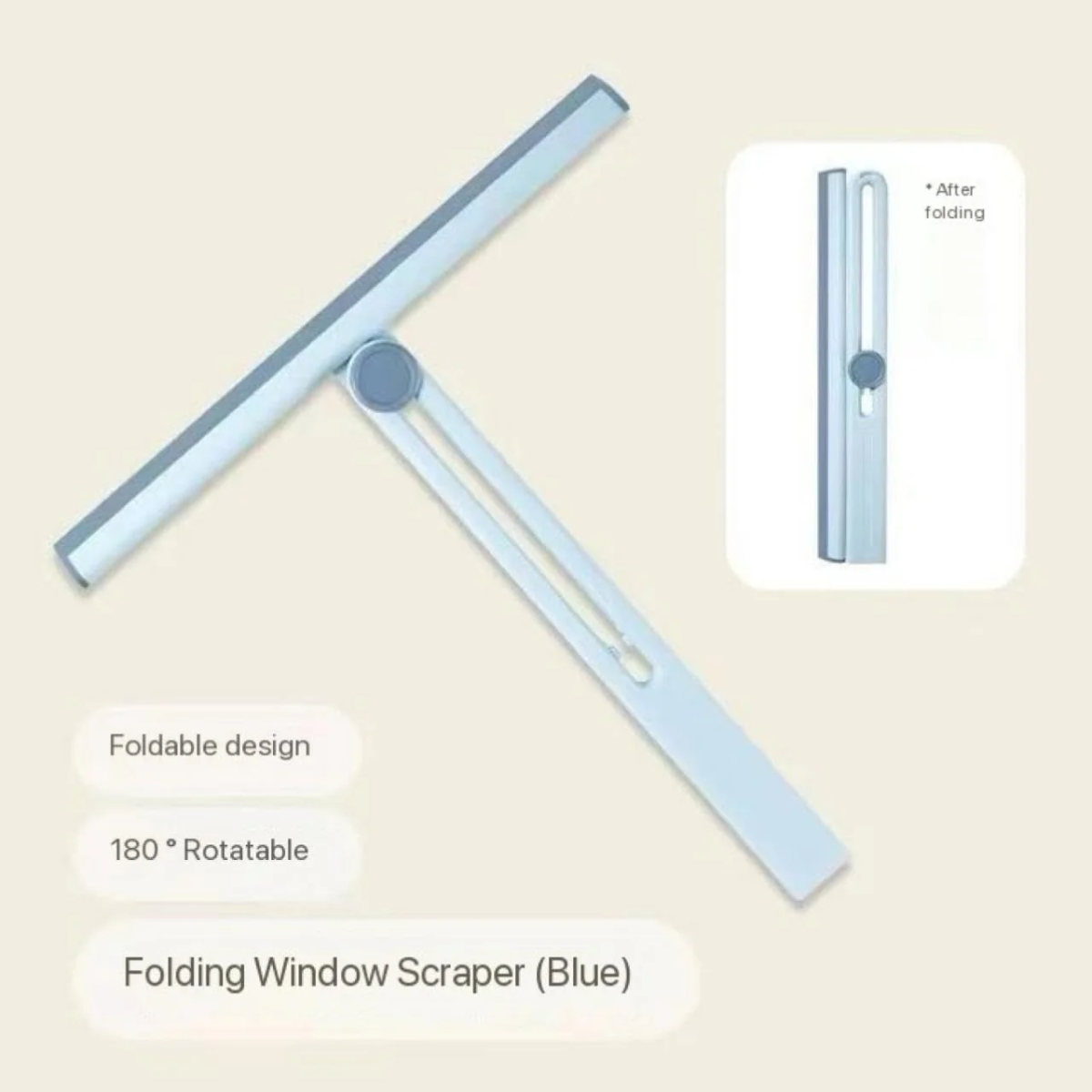 360° Rotating Foldable Squeegee – Silicone Window &amp; Surface Cleaner Tool View Gallery - Pakistan