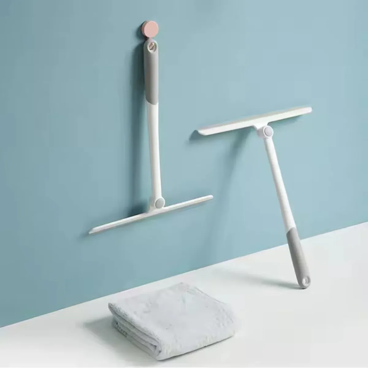 Rotating Glass Cleaning Silicone Blade Window &amp;amp; Mirror Squeegee (random color)