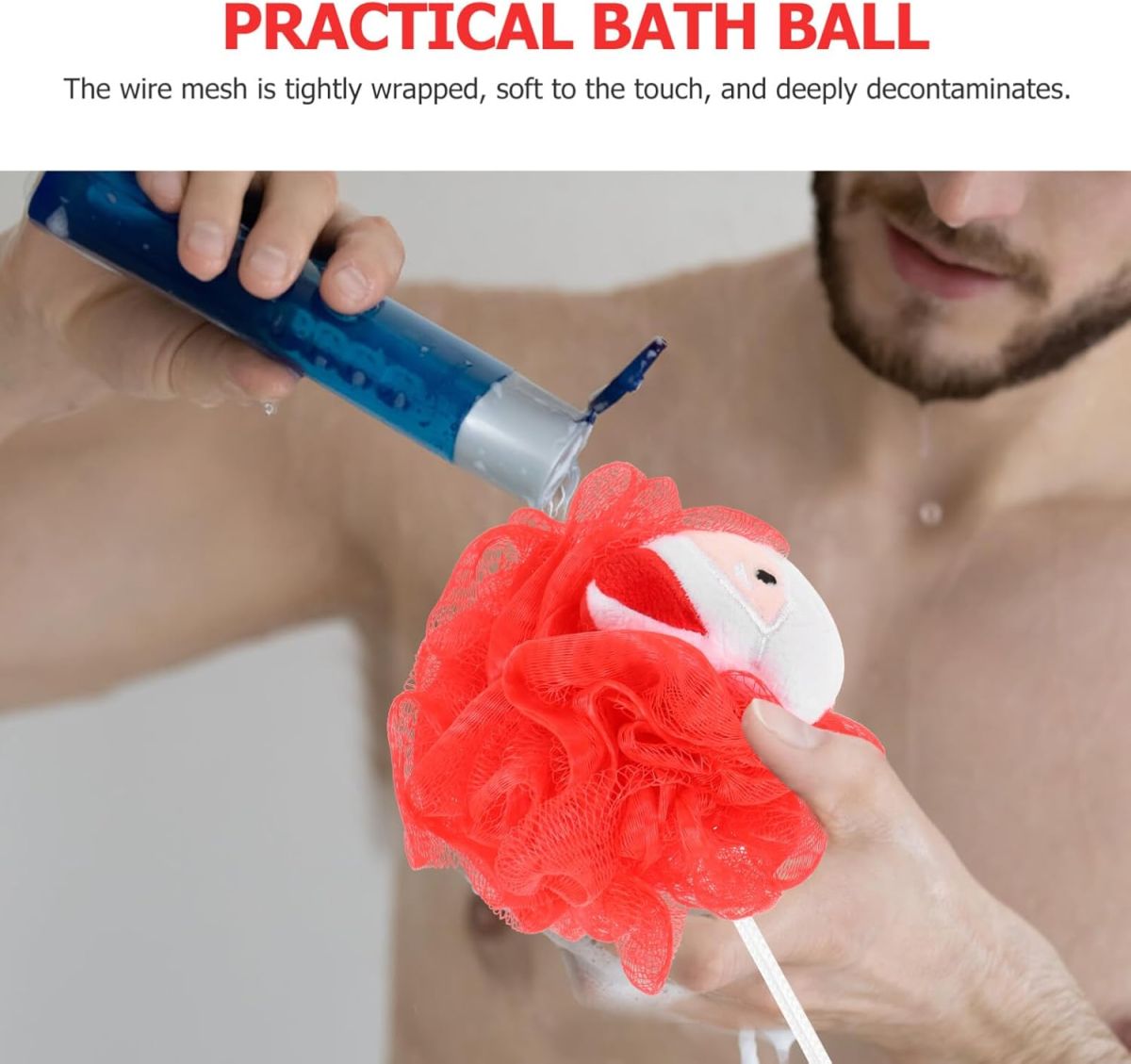 Kids Bath Sponge Ball - Bath Loofah Mesh Pouf Shower Exfoliator Scrubber Bath Foaming Ball Loofah with Soft Toy (random character ) View Gallery - Pakistan
