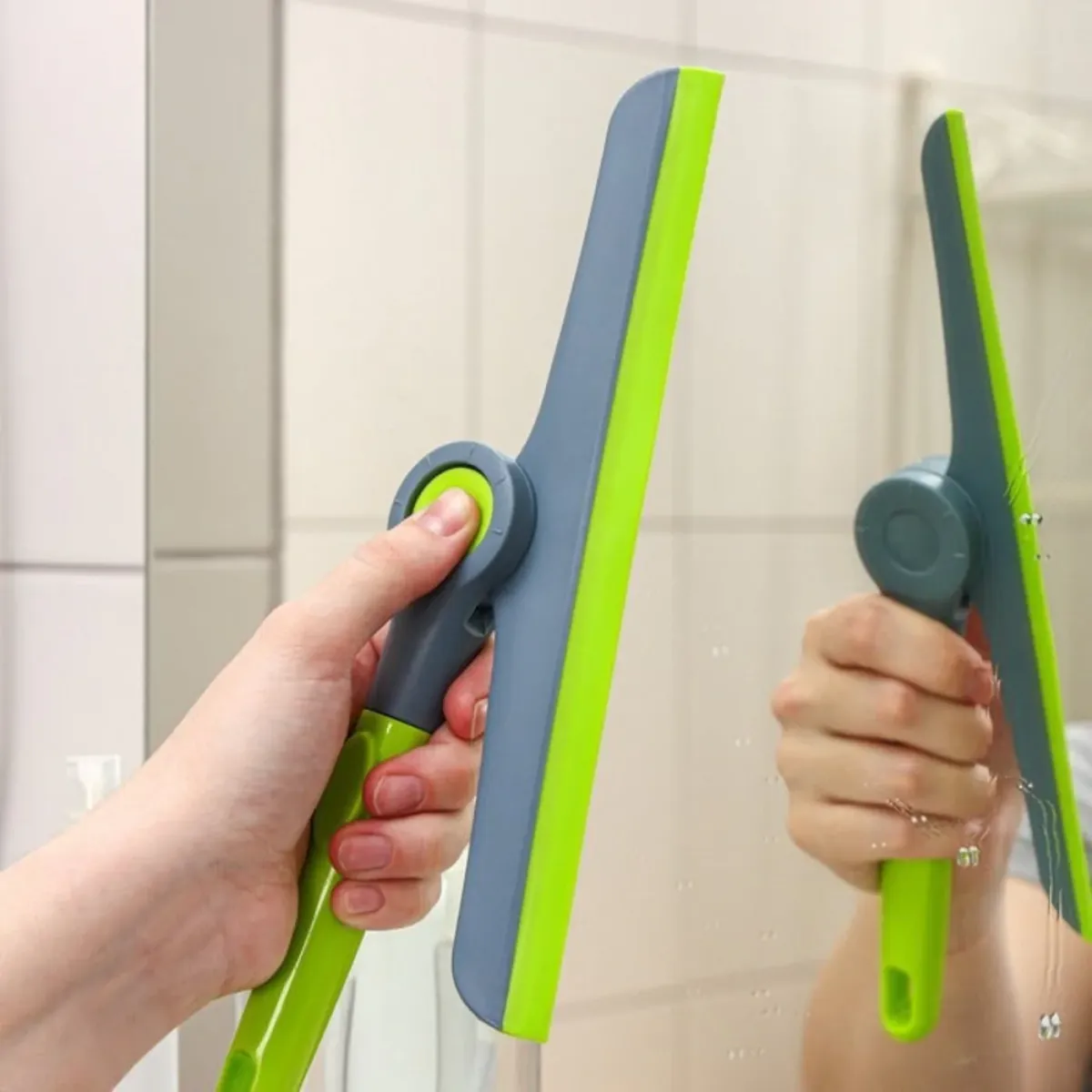 Foldable Wiper with Lock – Multipurpose Window &amp;amp; Mirror Squeegee Tool(random color)