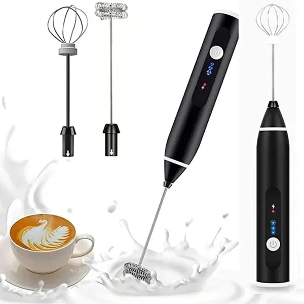 Rechargeable Electric Coffee Mixer Egg Beater Quick Frothing Action View Gallery - Pakistan
