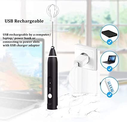 Rechargeable Electric Coffee Mixer Egg Beater Quick Frothing Action View Gallery - Pakistan