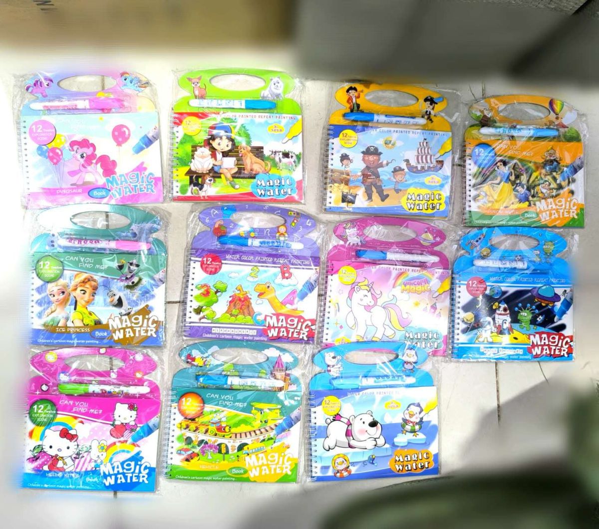 New Magic Water Book Painting Drawing Coloring Board Book Magic Water Pen (random book ) View Gallery - Pakistan