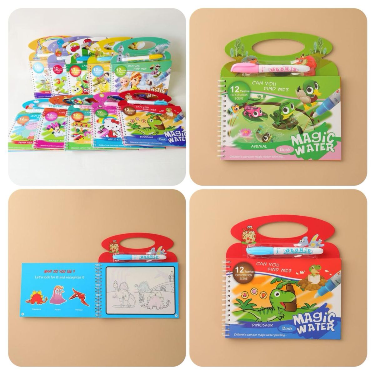New Magic Water Book Painting Drawing Coloring Board Book Magic Water Pen (random book ) View Gallery - Pakistan
