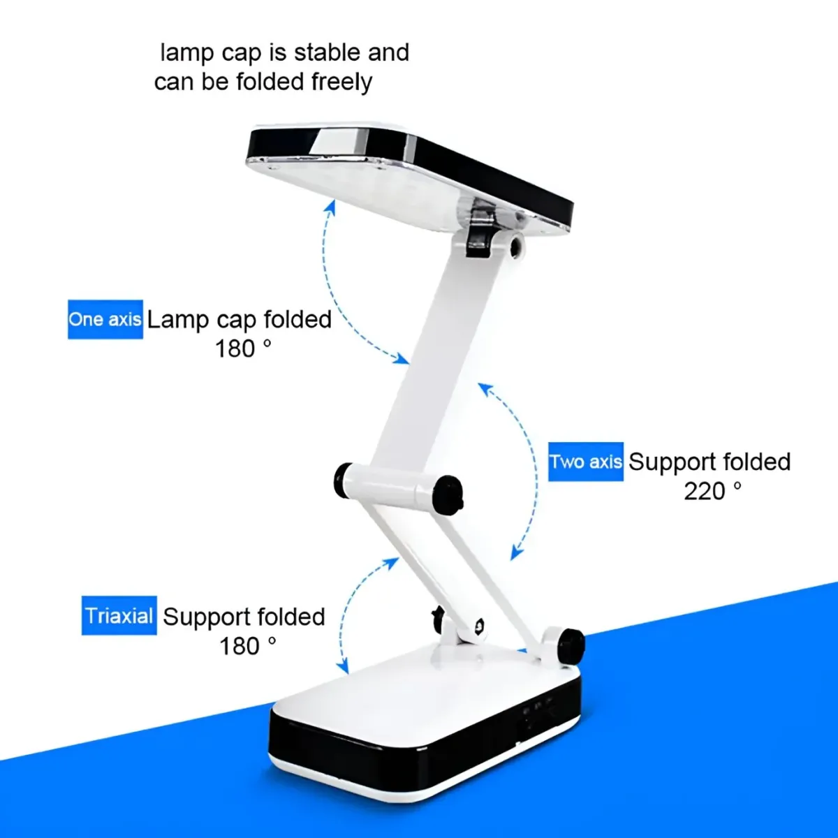Portable Folding LED Desk Lamp with Adjustable Brightness – Travel-Friendly Study &amp; Reading Light View Gallery - Pakistan