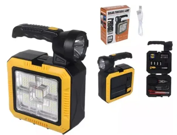 Solar Portable Lamp 7739-L – Rechargeable LED Light for Outdoor &amp; Emergency Use View Gallery - Pakistan