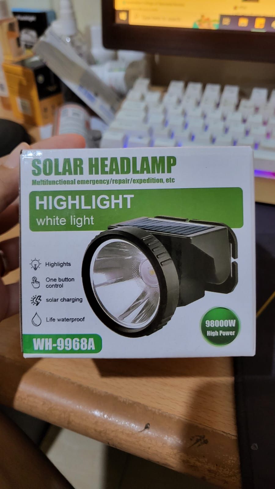 Solar Headlamp WH-9968A – Ultra-Bright, Rechargeable &amp; Eco-Friendly for Outdoor Adventures! View Gallery - Pakistan
