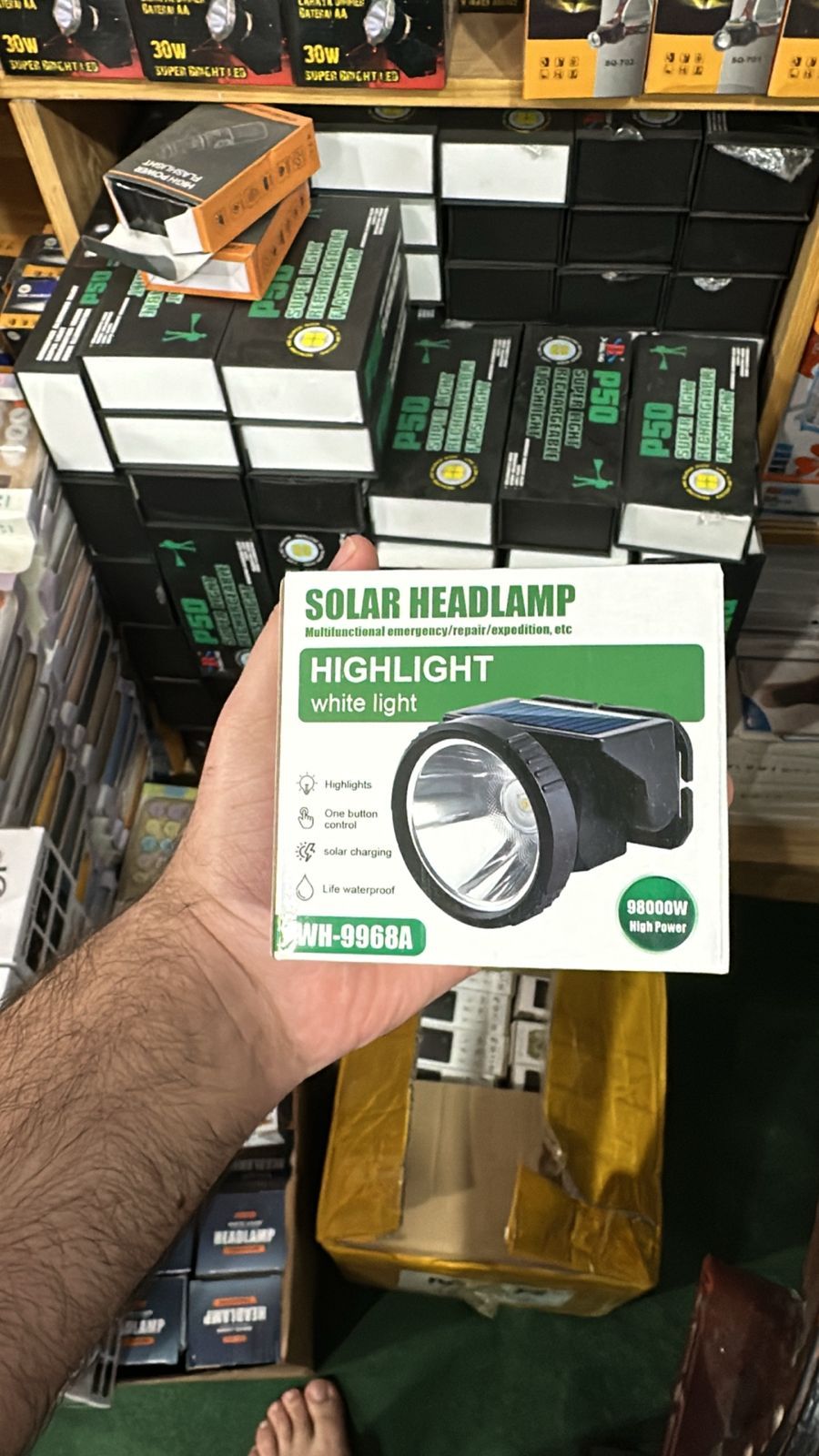 Solar Headlamp WH-9968A – Ultra-Bright, Rechargeable &amp; Eco-Friendly for Outdoor Adventures! View Gallery - Pakistan