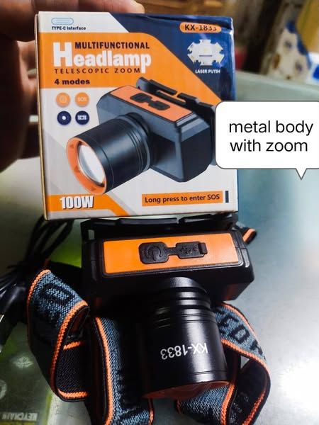 Powerful 100W KX-1833 Headlamp – 4 Modes with Telescope Zoom for Ultimate Outdoor Performance View Gallery - Pakistan