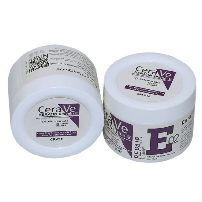 Cera Ve Keratin Vitamin E Repair Therapy E02 Hair Mask - 500ml | Deep Hair Repair Solution View Gallery - Pakistan