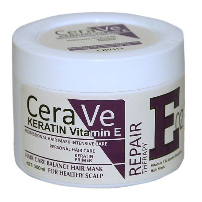 Cera Ve Keratin Vitamin E Repair Therapy E02 Hair Mask - 500ml | Deep Hair Repair Solution View Gallery - Pakistan