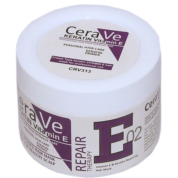 Cera Ve Keratin Vitamin E Repair Therapy E02 Hair Mask - 500ml | Deep Hair Repair Solution View Gallery - Pakistan