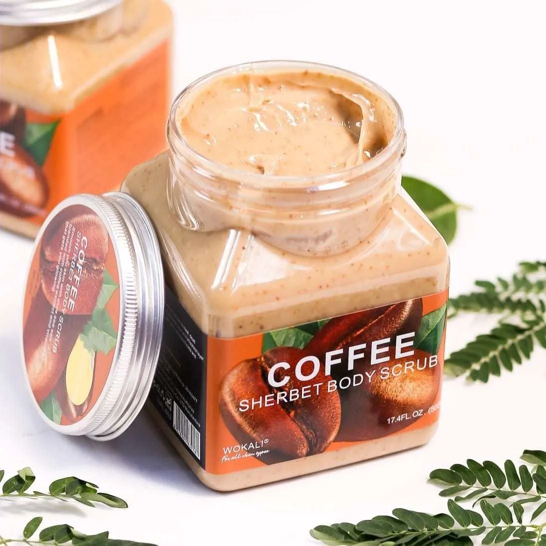 Pack Of 02 | WOKALI Coffee Sherbet Body Scrub 350ml-WKL692 - Exfoliating &amp; Hydrating Coffee Scrub View Gallery - Pakistan