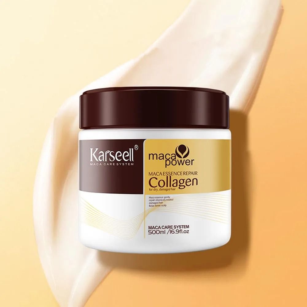 Sealed Packed Karseell Hair Mask Collagen Treatment Cream – Argan Oil &amp; Maca Essence, 16.9 OZ 500ml View Gallery - Pakistan