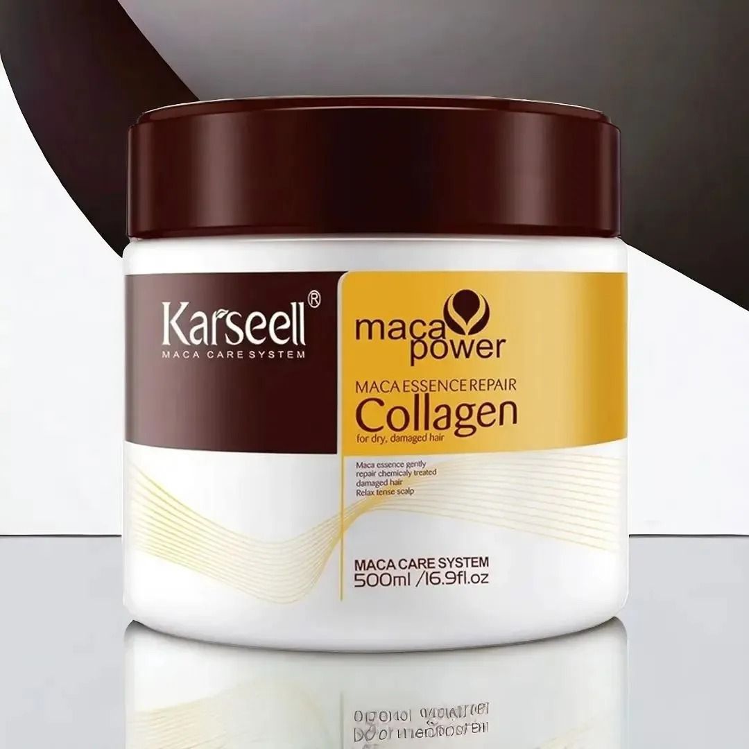 Karseell Hair Mask Collagen Treatment Cream – Argan Oil &amp;amp; Maca Essence, 16.9 OZ 500ml